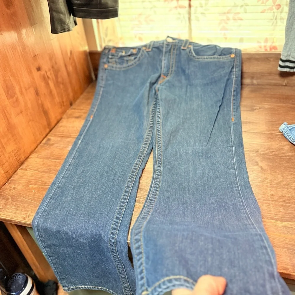 True Religion Straight Leg Jeans – Men’s Size 34, Made in USA​